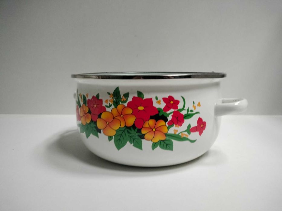 Zestaw 5 garnków emaliowanych nowe sprawne z pokrywkami świąteczna pro