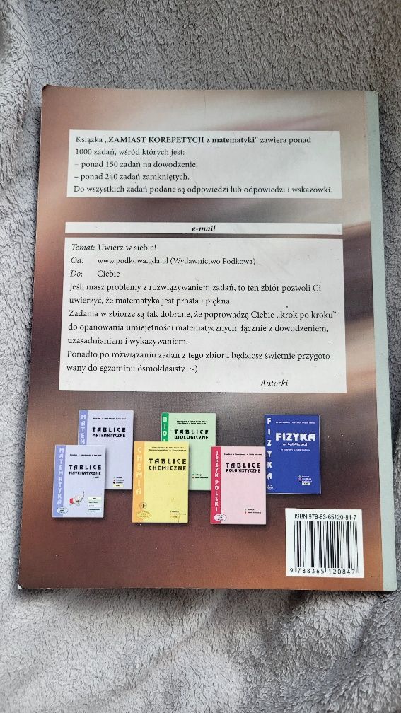 Ksiazka "Zamiast korepetycji", matematyka