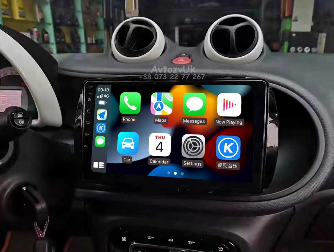 Магнитола SMART Mercedes Benz GPS USB Смарт 2 дин CarPlay Android 13