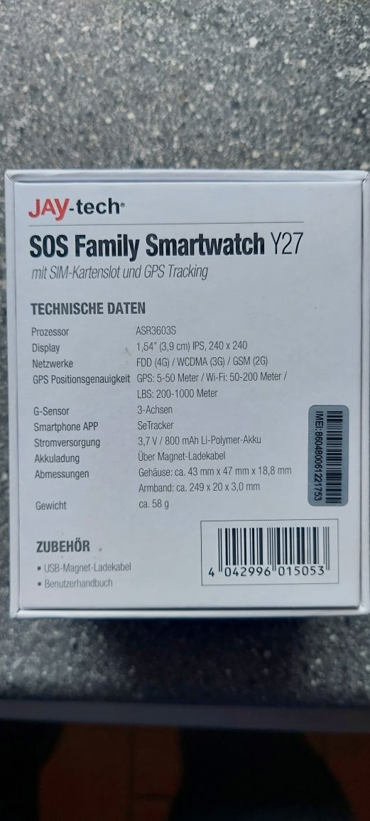 Nowy smartwatch 4g sim y27 tech sos family GPS tracking.