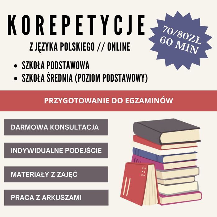 korepetycje z polskiego (szkoła podstawowa i średnia)