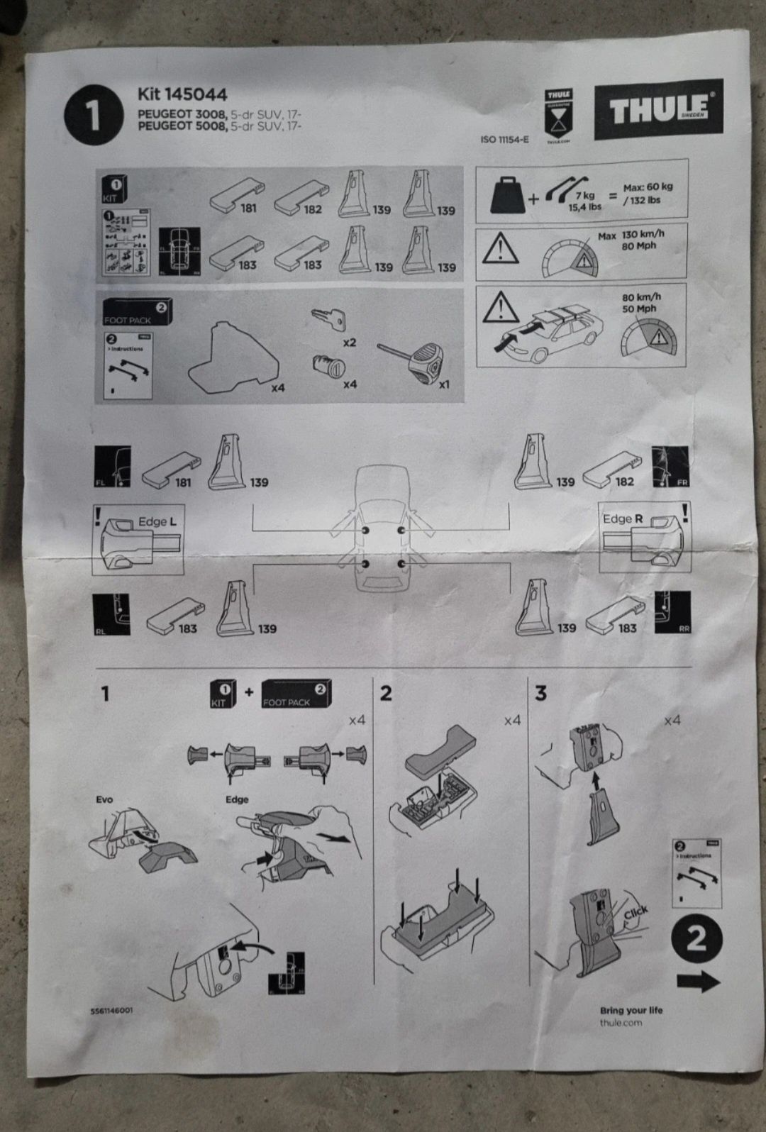 Thule 7105+ kit 145044( Peugeot 3008/5008

Kit7105.  100€
Kit14