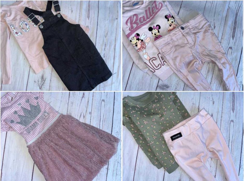 r.104-110 MEGA PAKA 55szt ZESTAW UBRANEK dla córci dziewczynki newbie