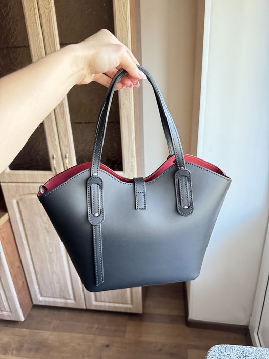 Шкіряна сумка чорна