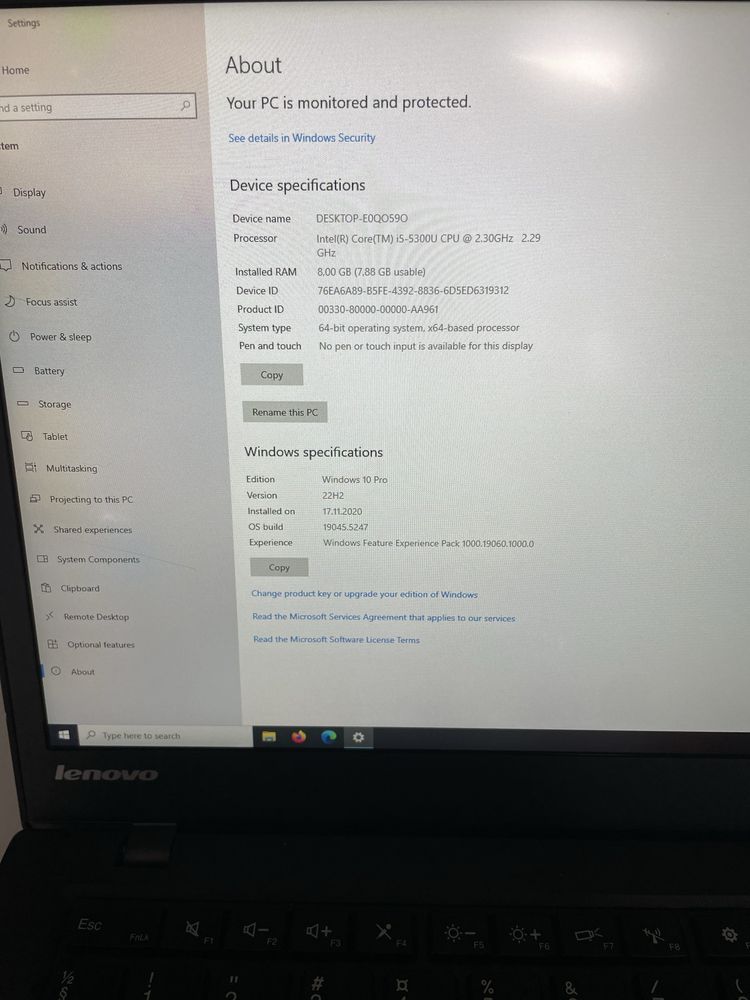 ThinkPad T450s 14” i5 SSD sprawna bateria
