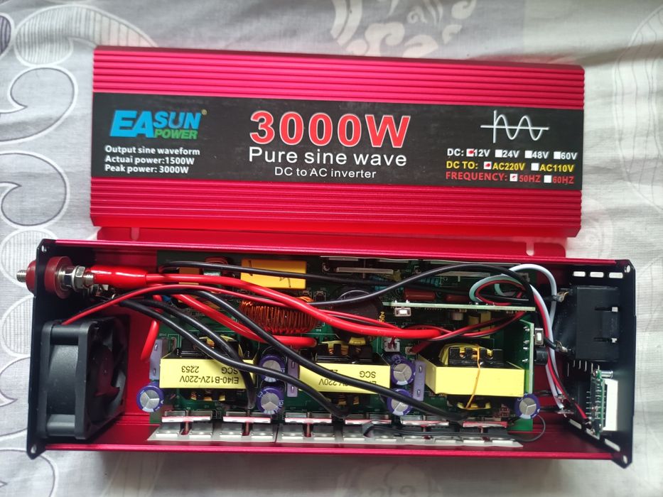 Оптимальний інвертор інвектор преобразователь чистий синус 12в 24в 220