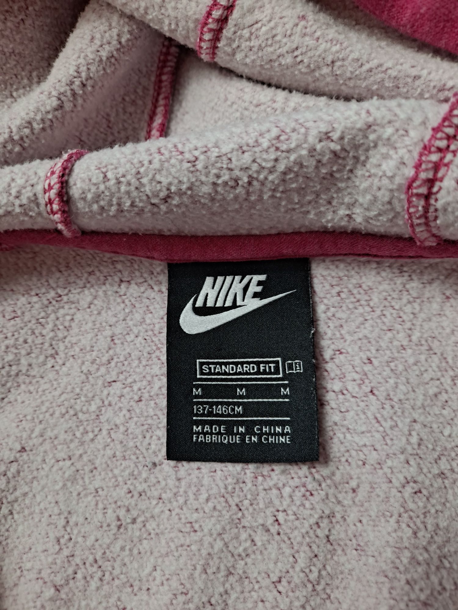 Bluza Nike z kapturem różowa bawełna