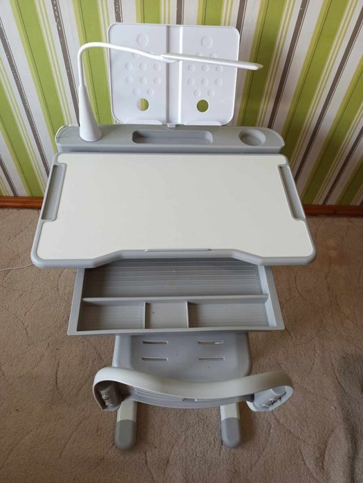 Дитяча парта-трансформер зі стільцем Cubby Lupin Grey с жесткой фиксац