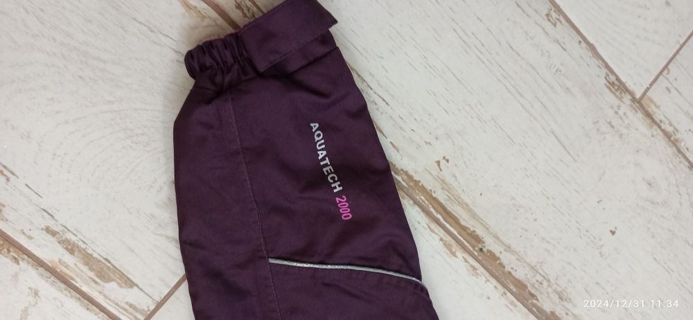 Śliwkowy kombinezon Alpine zimowy dziewczynka 6lat bdb