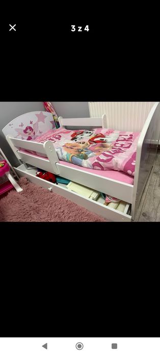 Łóżko dla dziewczynki 70 x 140cm