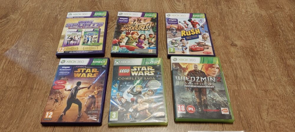Gry Xbox 360 Wiedźmin, Lego Star Wars, kinect