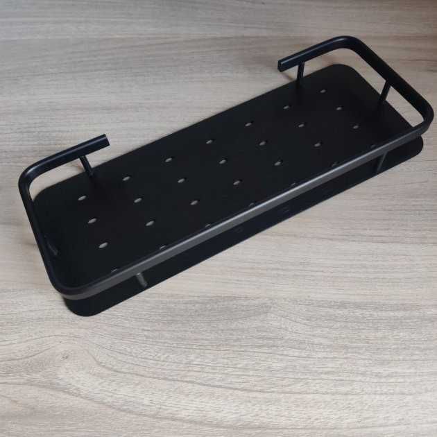 поличка для ванної кімнати чорна