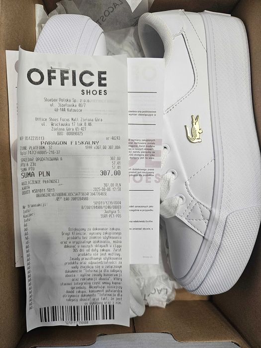 Nowe buty Lacoste Ziane Platform w rozmiarze 37