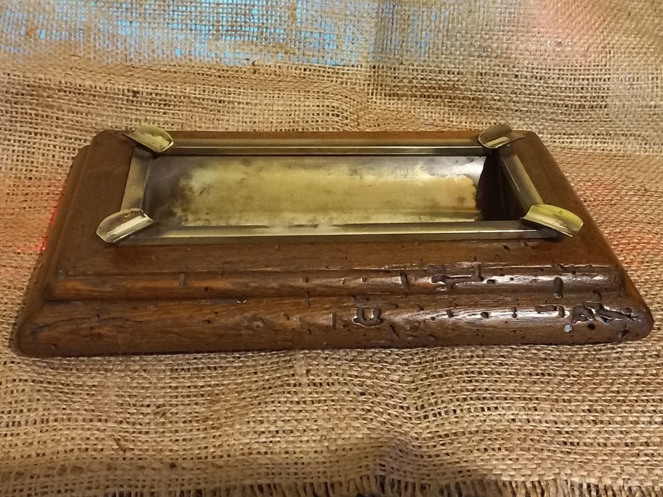 Пепельница из дерева и латуни Capanni