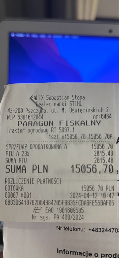 Traktorek Kosiarka Stihl RT5097 Jak Nowy