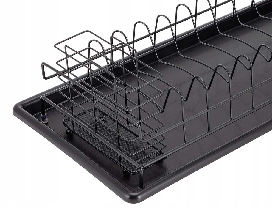 Ociekacz do naczyń sztućców SUSZARKA jednopoziomowa czarna
