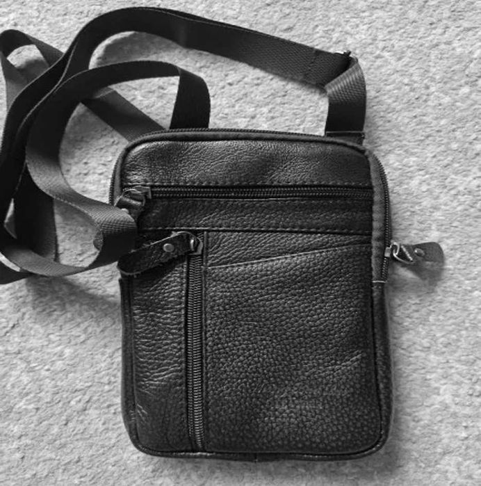 Кожаная поясная сумка для мужчин с ремнем, б-у