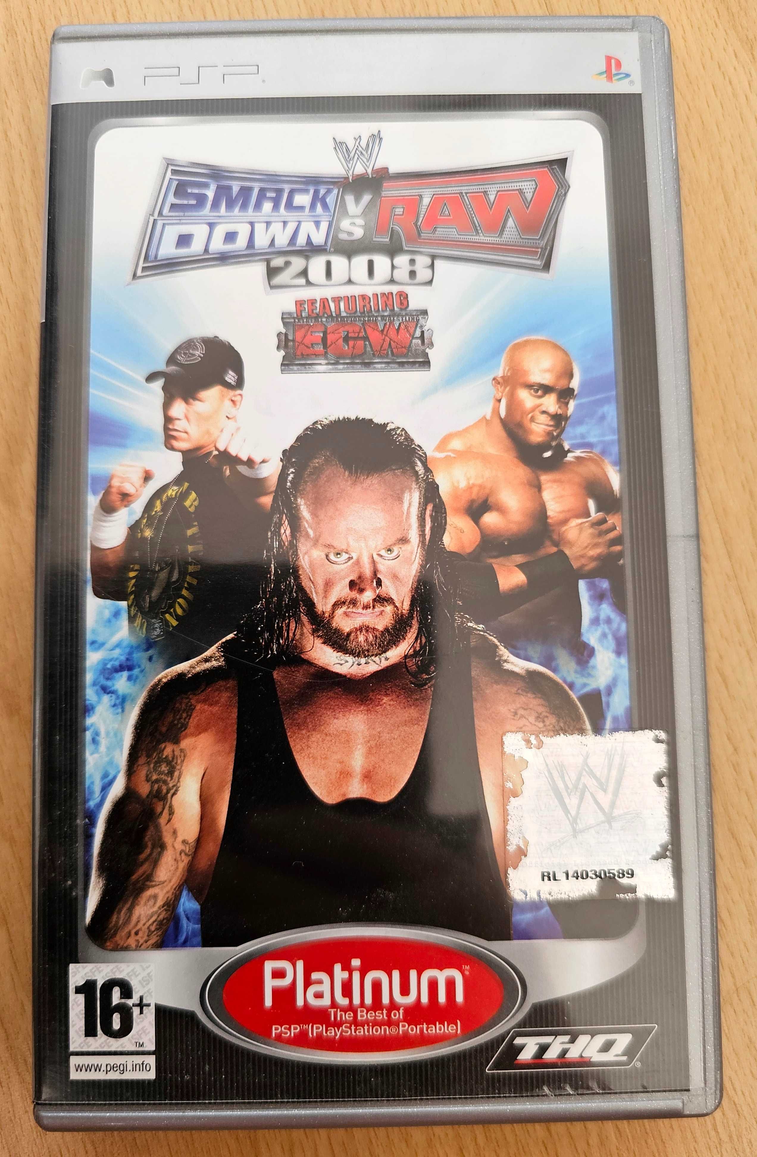 Jogo Smack down vs Raw 2008 para PSP
