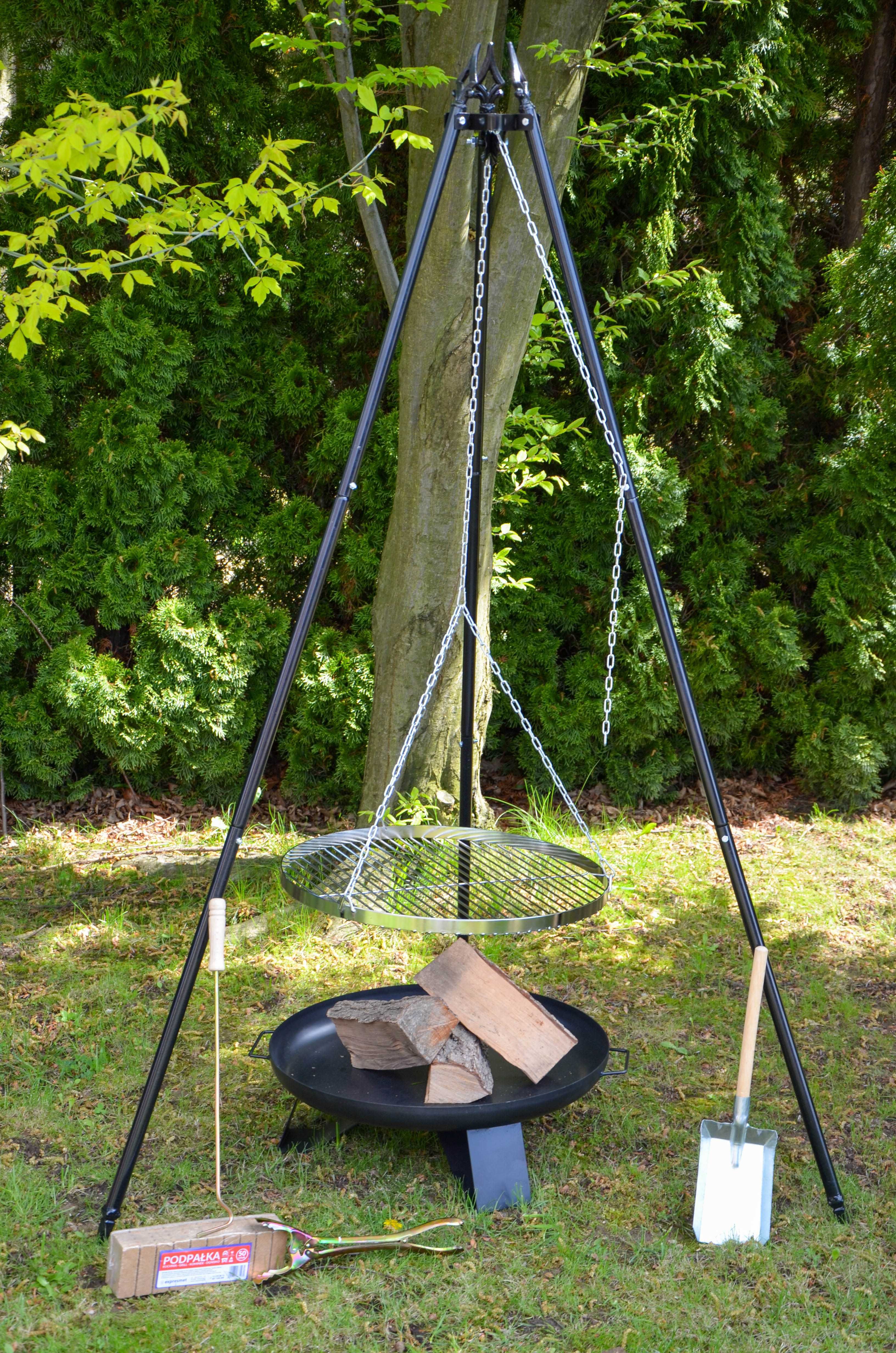 Grill trójnóg ogrodowy palenisko ruszt 60cm LOFT Grill ogniskowy HIT