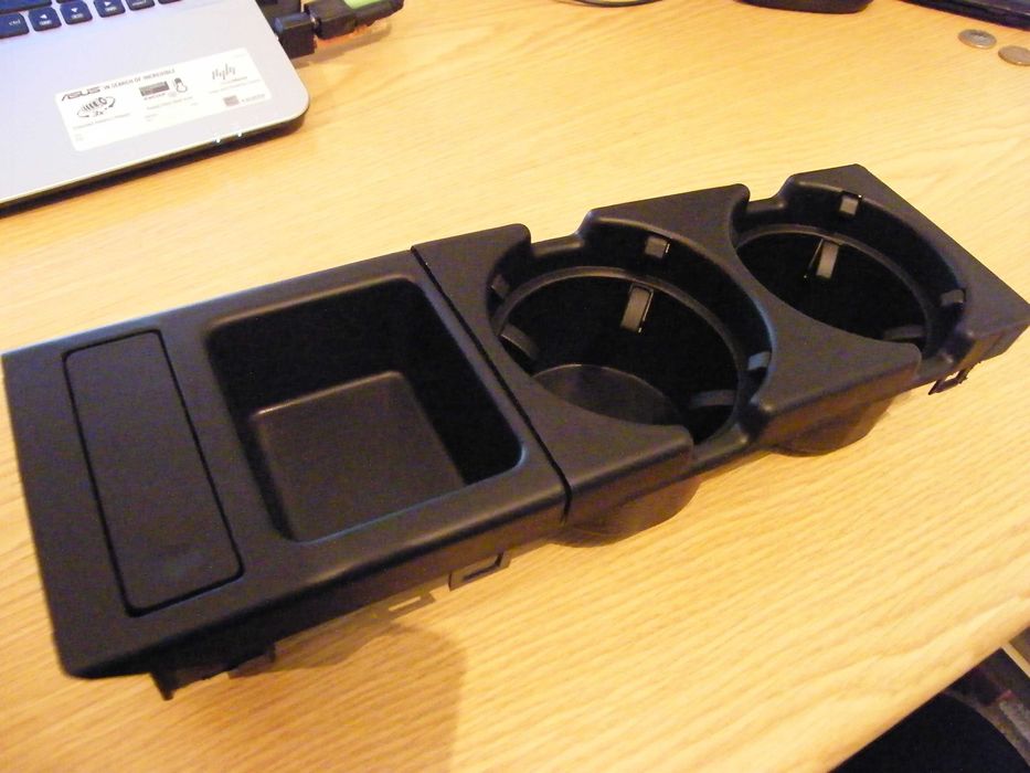 Tampa apoio braço BMW E46 | Suporte copos cortina consola central