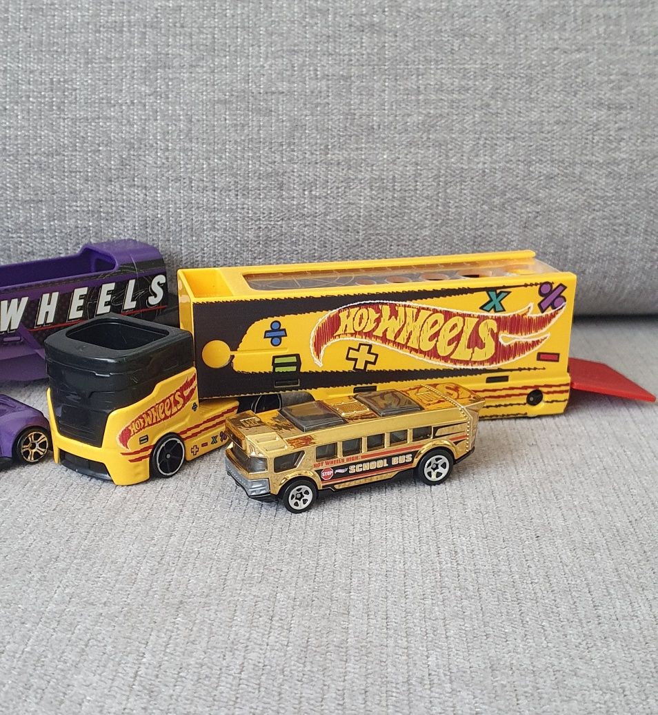 Ciężarówka, transporter, laweta, autka 3 zestawy f. Hot wheels