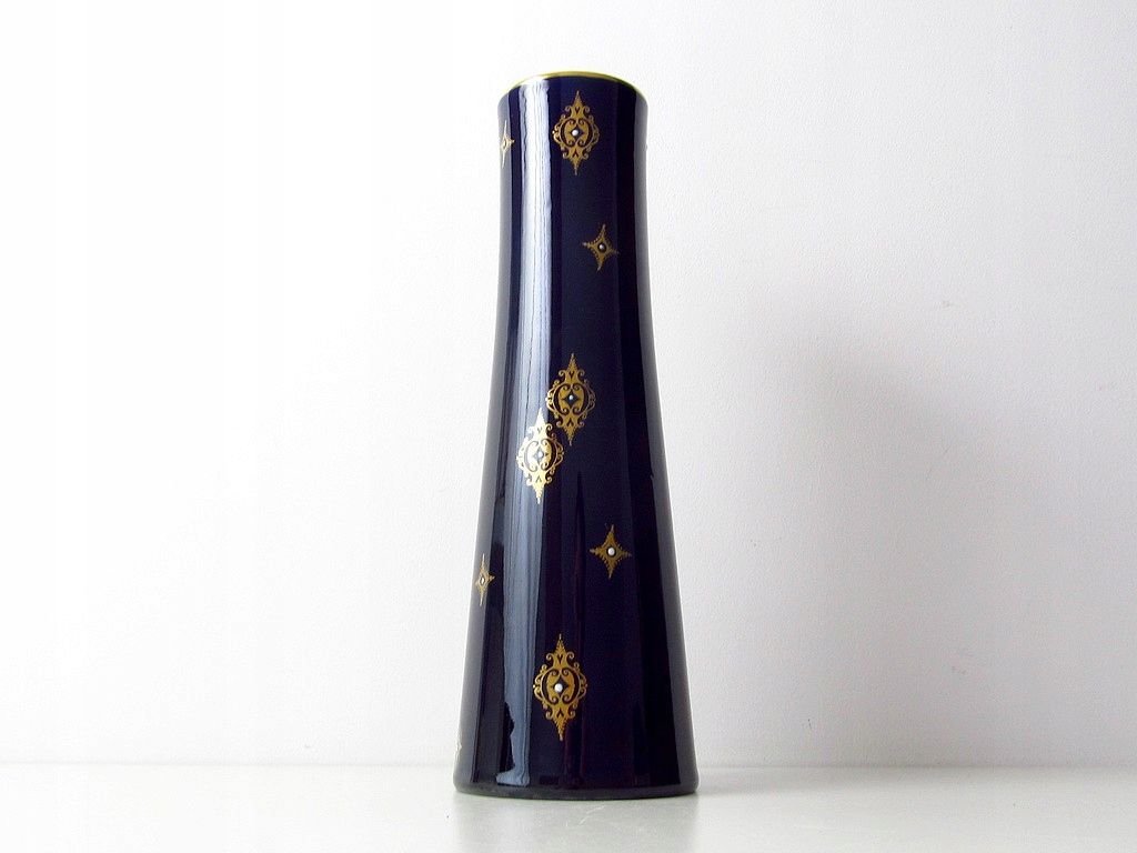 volkstedt duży kultowy porcelanowy wazon lata 60te