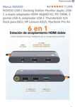 NOVOO USB C Docking Station Monitor duplo, USB- C a duplo adaptador HD