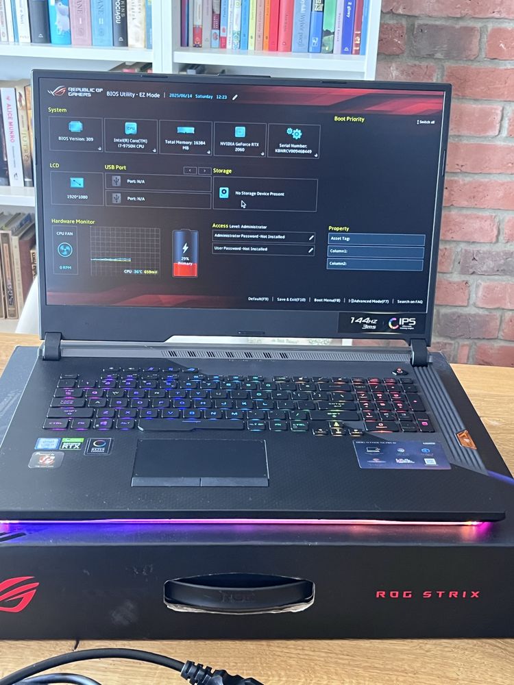 Asus Rog Strix 17,3” SCAR III G731GV-EV111T RTX 2060 i7 win10 uzywany