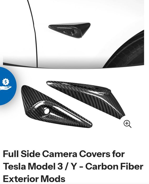 SIDE câmera câmera cover Tesla modelo 3
