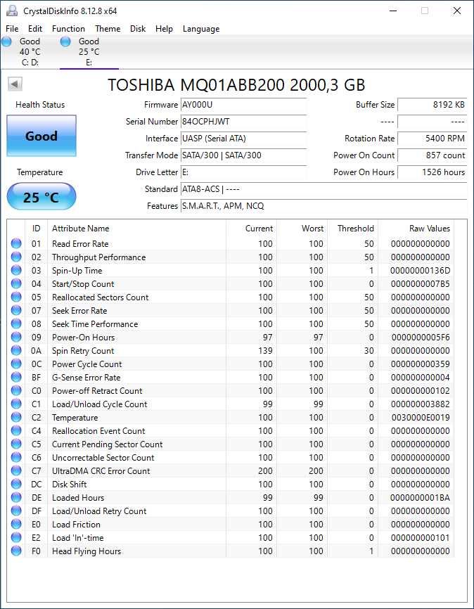 Disco externo da Toshiba de 2Tb