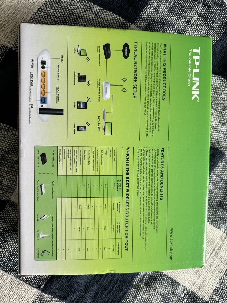 Router tp link + kabel ethernet