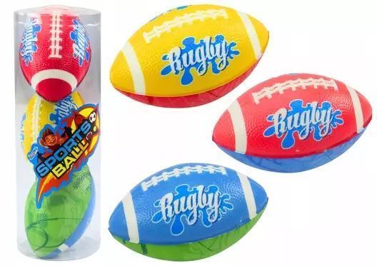 Zestaw 3 Piankowych Piłek Do Rugby 3. Leantoys. Nowy Produkt