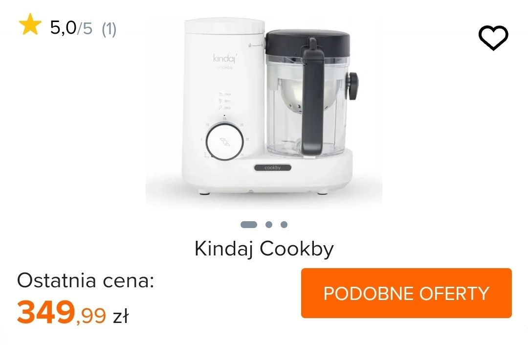 Kindaj Cookby robot do przygotowywania posiłków dla maluszków