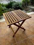 Mesa de Jardim Dobrável Quadrada em Madeira
