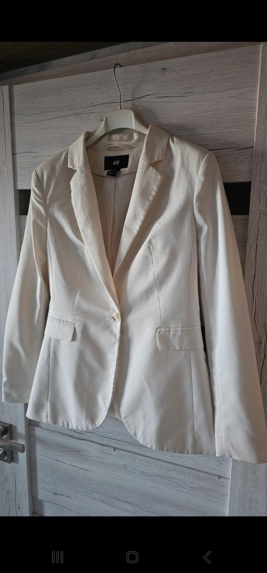 Biała marynarka h&m