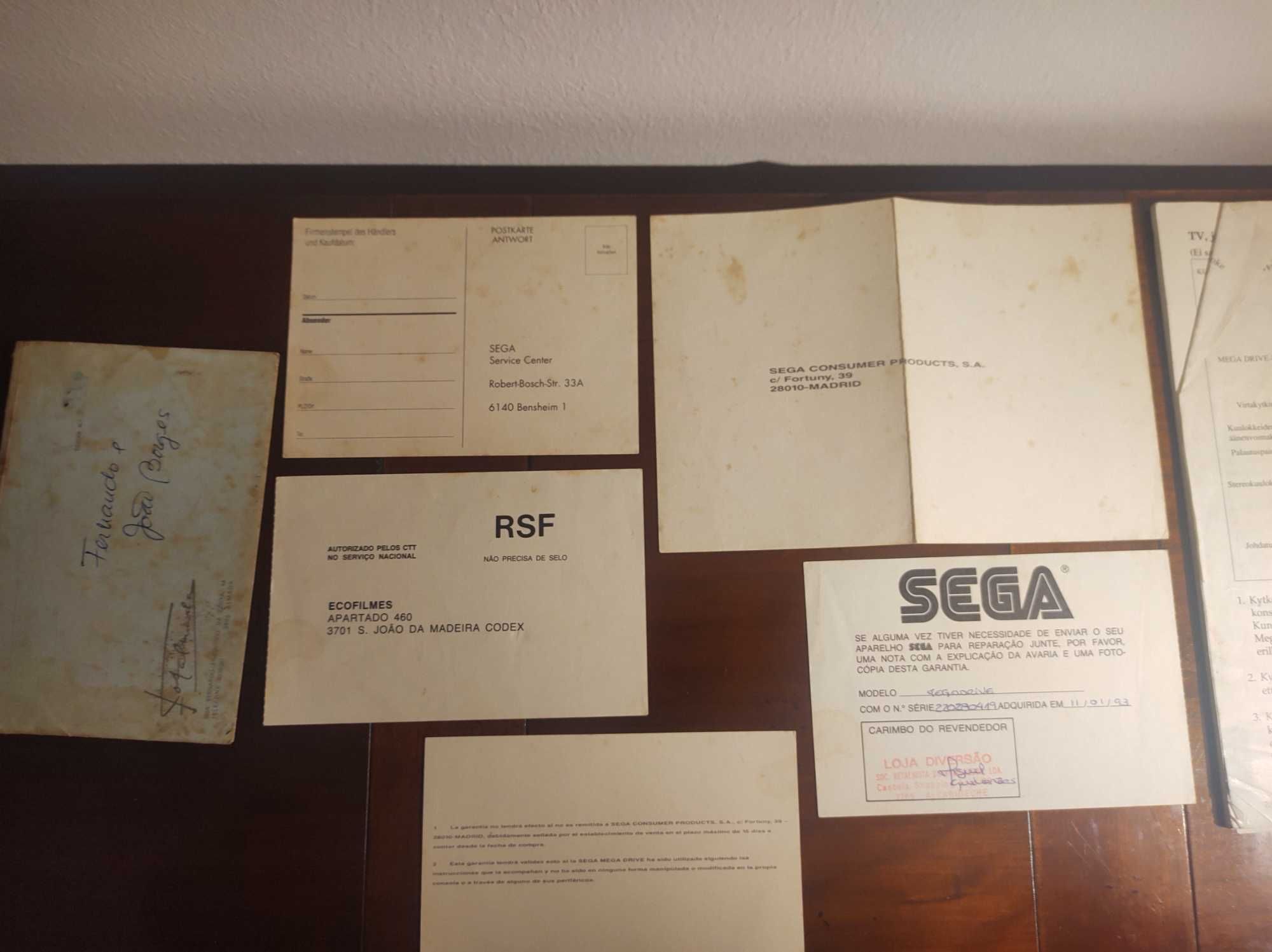 Consola Mega Drive com Documentos Originais
