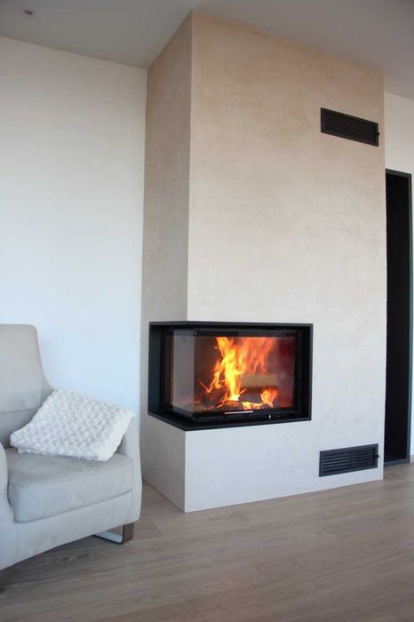 Kominek nowoczesny 2-szybowy (z szybą narożną prawą lub lewą) KRAKÓW