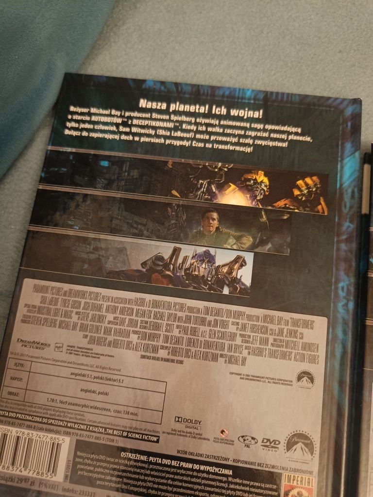 Transformers tom 1 i 2 dvd + książka o filmie
