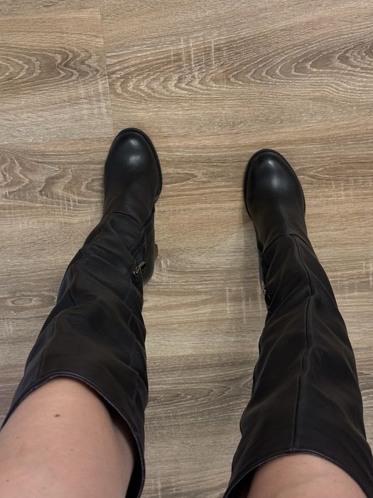 Високі чоботи , італійська шкіра , 39 розмір