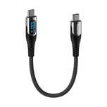 Ocetea Kabel USB C do USB C 100W, 30 cm PD Kabel z Wyświetlaczem