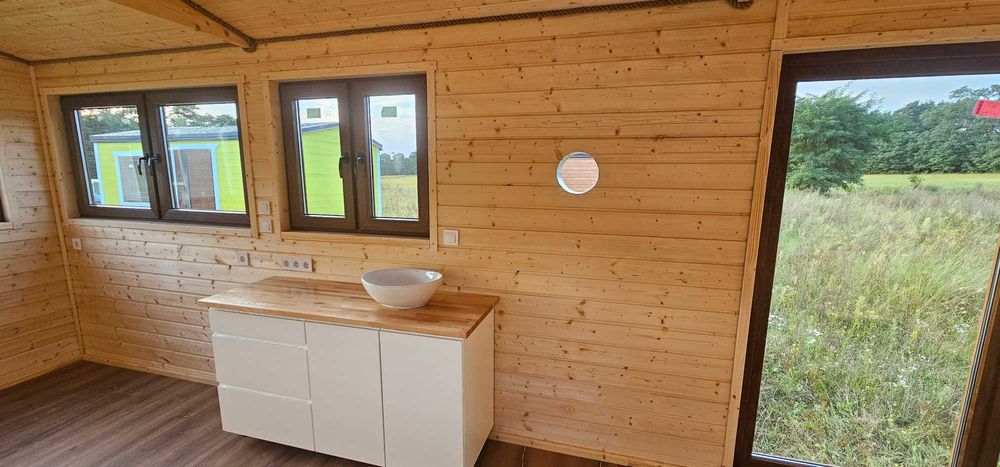 Tiny Hause , CALMA 8x3, działka, wypoczynek, jezioro, budowa