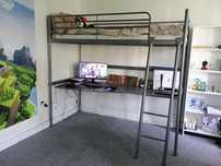Łóżko piętrowe z biurkiem IKEA