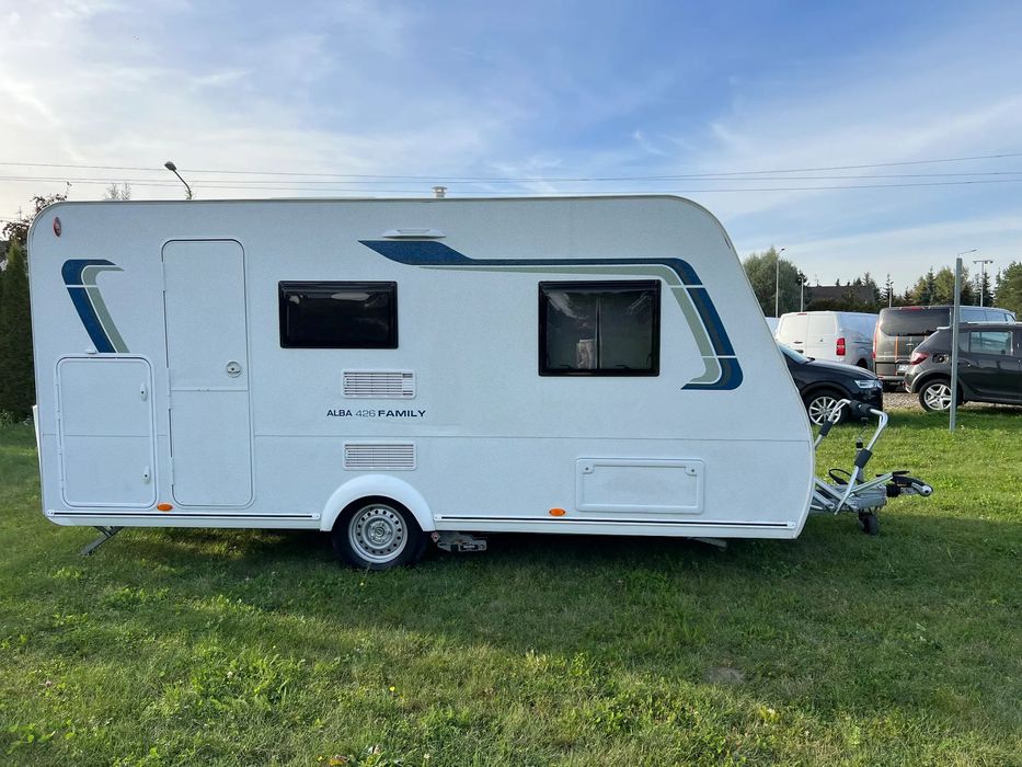 Caravelair ALBA 426 FAMILY  Mover na Pilota, WC, Piętrowe Łóżko, Bagażnik rowerowy DMC 1200Kg