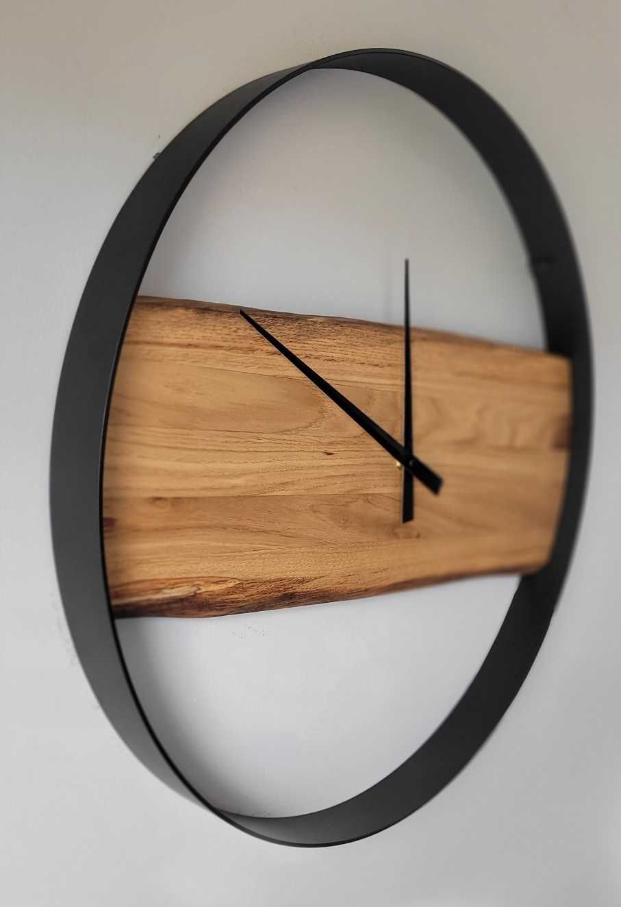 Dębowy zegar 60cm ścienny Loft, Industrial. Rękodzieło, Prezent