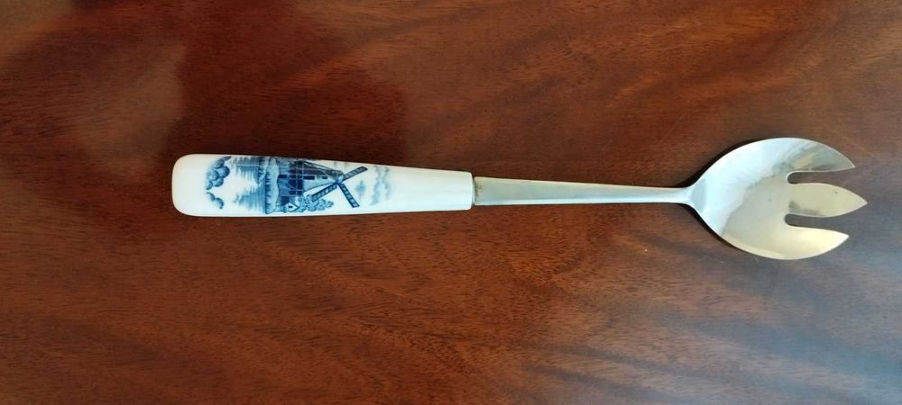 Голланская раритетная лопатка-вилка "Мельница".