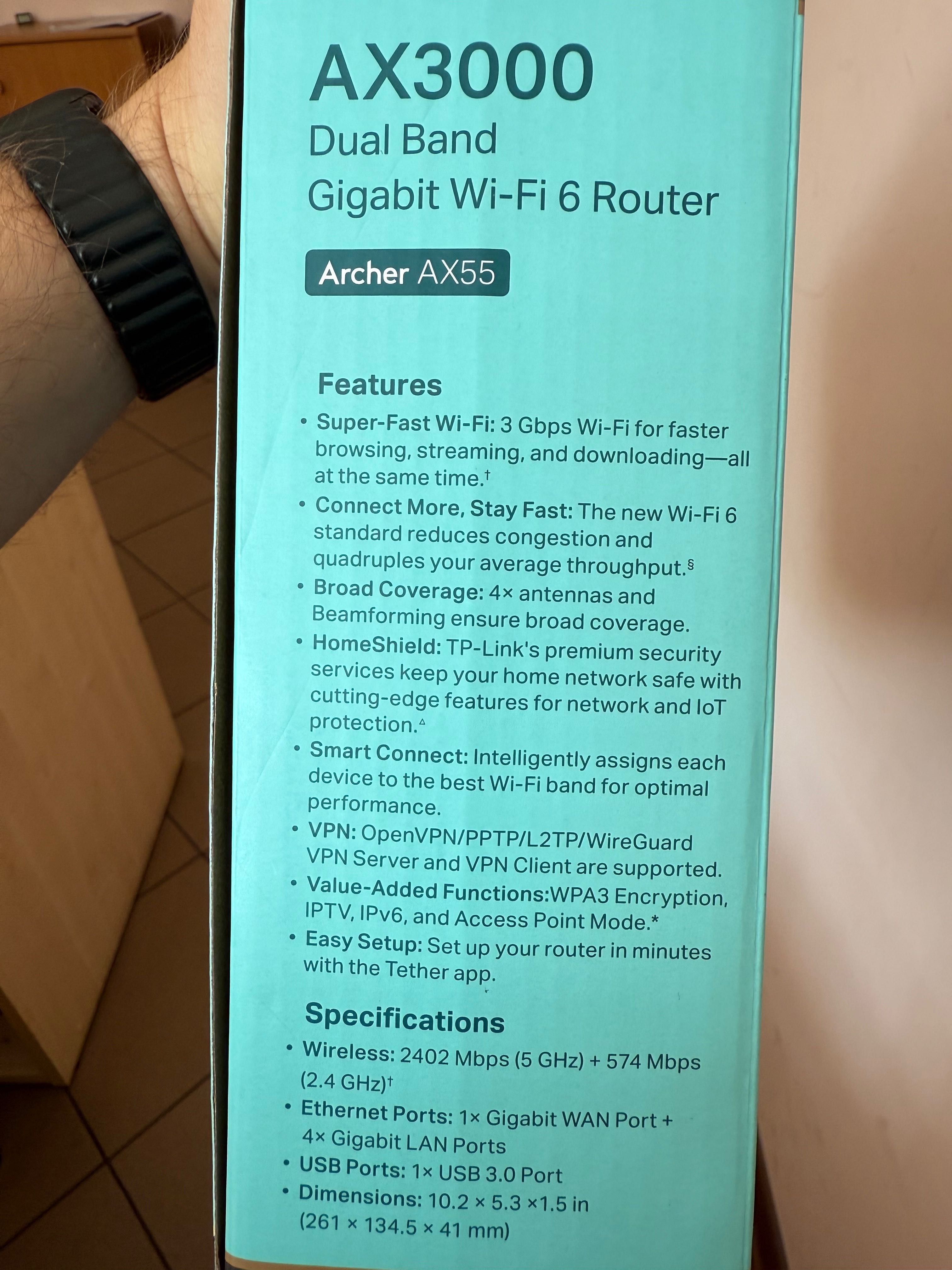 Router TP-LINK Archer AX55 Wi-Fi 6