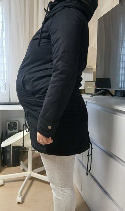 Зимова фірмова куртка для вагітних пуховик для вагітних парка