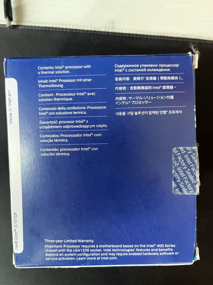 Процесор intel core i3 10100f