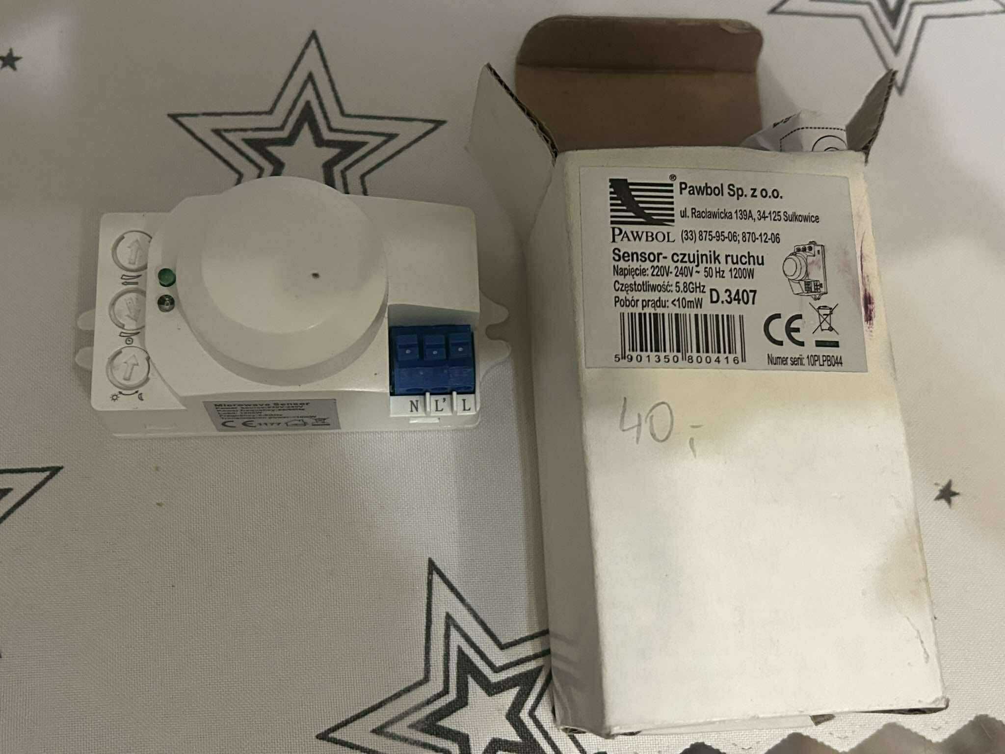 Czujnik ruchu Pawbol 230V 1200W  NOWY