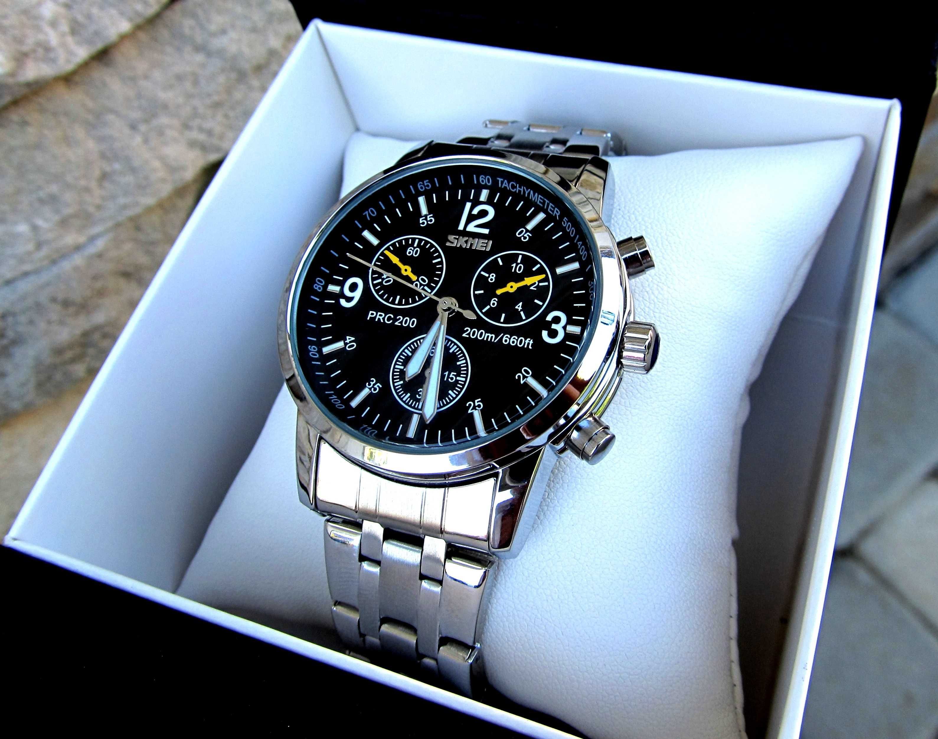 Суперкрутий чоловічий годинник SKMEI 9070 ОРИГІНАЛ під Tissot PRC 200